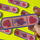 Take Care Bandaid Sticker