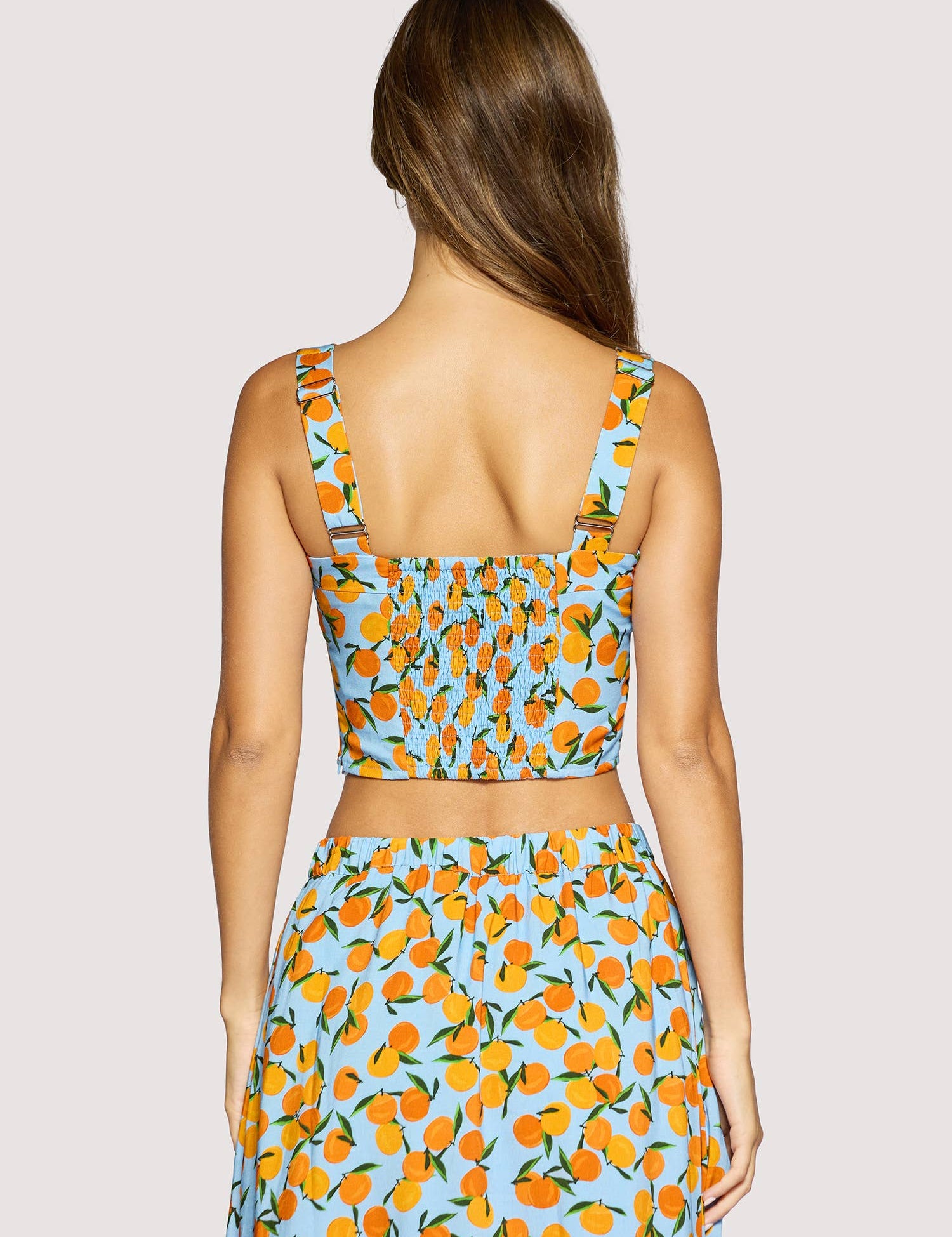 orange print crop tank women
citrus print summer top
sweetheart neckline boutique tank
matching summer set women
vacation outfit top women
resort wear boutique clothing
playful summer crop top
blue orange print tank top
european summer outfit women
west of may spritz collection