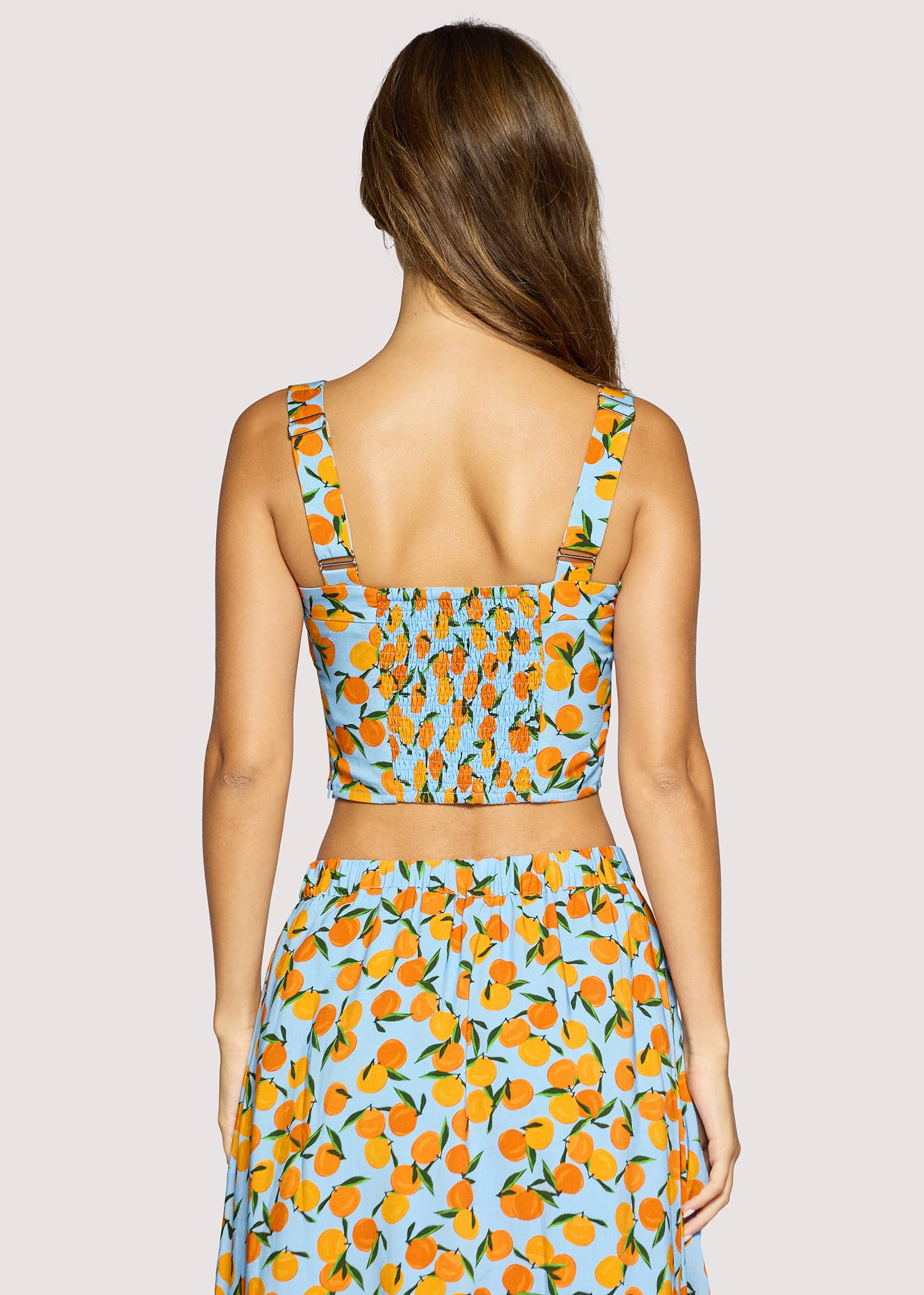 orange print crop tank women
citrus print summer top
sweetheart neckline boutique tank
matching summer set women
vacation outfit top women
resort wear boutique clothing
playful summer crop top
blue orange print tank top
european summer outfit women
west of may spritz collection