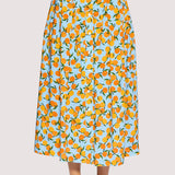 orange print midi skirt women
citrus print summer skirt
button front midi skirt boutique
vacation outfit skirt women
resort wear midi skirt
playful coastal style clothing
rayon linen midi skirt women
matching summer set skirt
european summer boutique fashion
west of may spritz collection