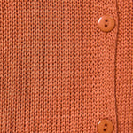 rust knit cardigan, button front sweater cardigan, textured knit sweater, cap sleeve cardigan, lightweight knit sweater, cozy fall cardigan, women's boutique knit cardigan, versatile layering sweater, West of May Boutique