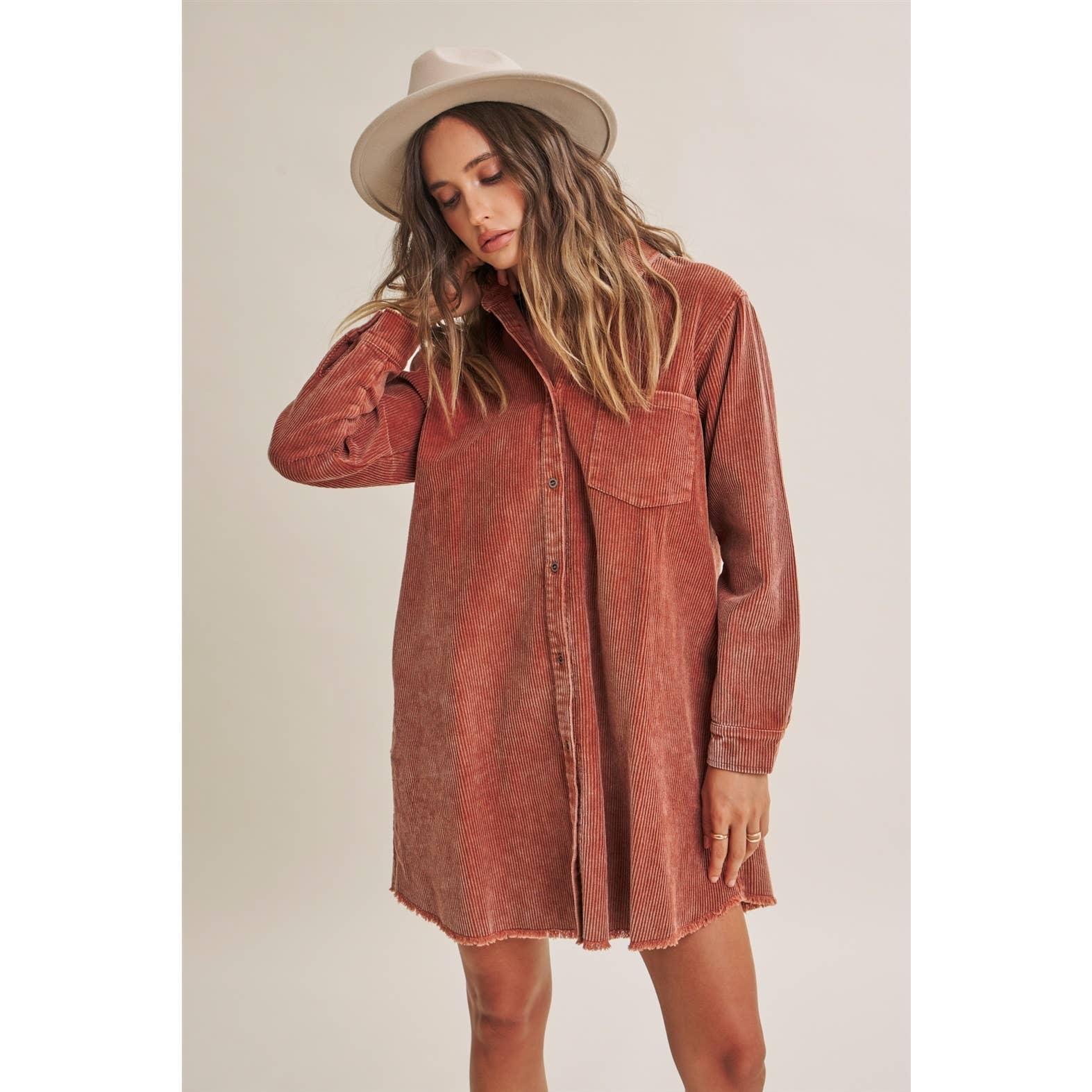 rust corduroy dress, corduroy shirt dress, women’s button down dress, western shirt dress, oversized mini dress, cotton corduroy dress, fall mini dress, rust shirt dress, western fall dress, casual fall dress, corduroy shacket dress, boutique fall clothing
