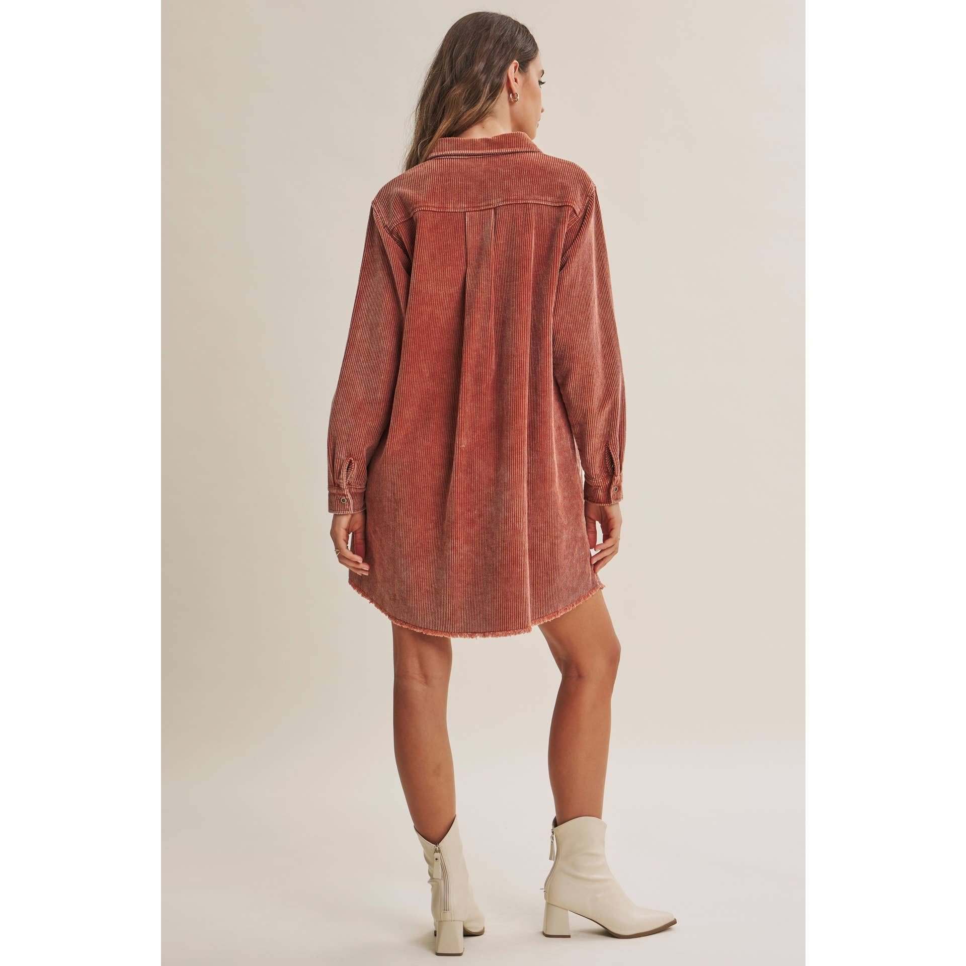 rust corduroy dress, corduroy shirt dress, women’s button down dress, western shirt dress, oversized mini dress, cotton corduroy dress, fall mini dress, rust shirt dress, western fall dress, casual fall dress, corduroy shacket dress, boutique fall clothing