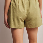 linen shorts, cotton shorts, pull-on drawstring shorts, flowy, breathable, hot summer day, stretchy, loose shorts, boho style, free people style, natural fibers, west of may, johnson city tennessee, boutiques in johnson city
