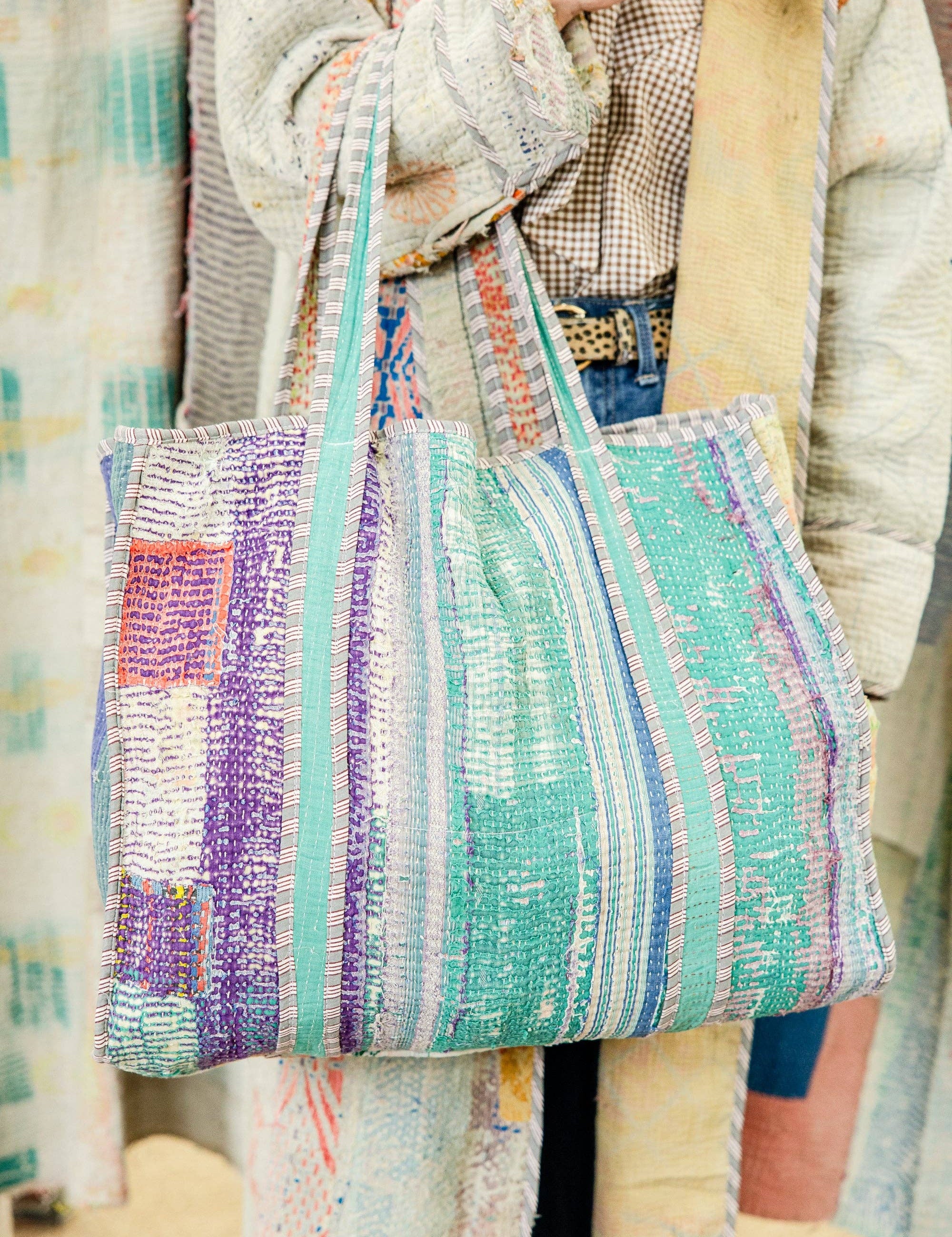 kantha tote bag
pool bag
beach bag
diaper bag
artsy style
unique style 
handmade tote bag
patchwork tote
artisan tote bag
vintage textile tote
kantha stitch tote
fair trade tote bag
sustainable tote bag
handmade market bag
one of a kind tote
ethical fashion accessory
upcycled textile tote
artisan made handbag
vintage fabric tote
boho tote bag
everyday carryall tote
handmade shoulder bag
eco friendly tote
travel tote bag
colorful patchwork tote