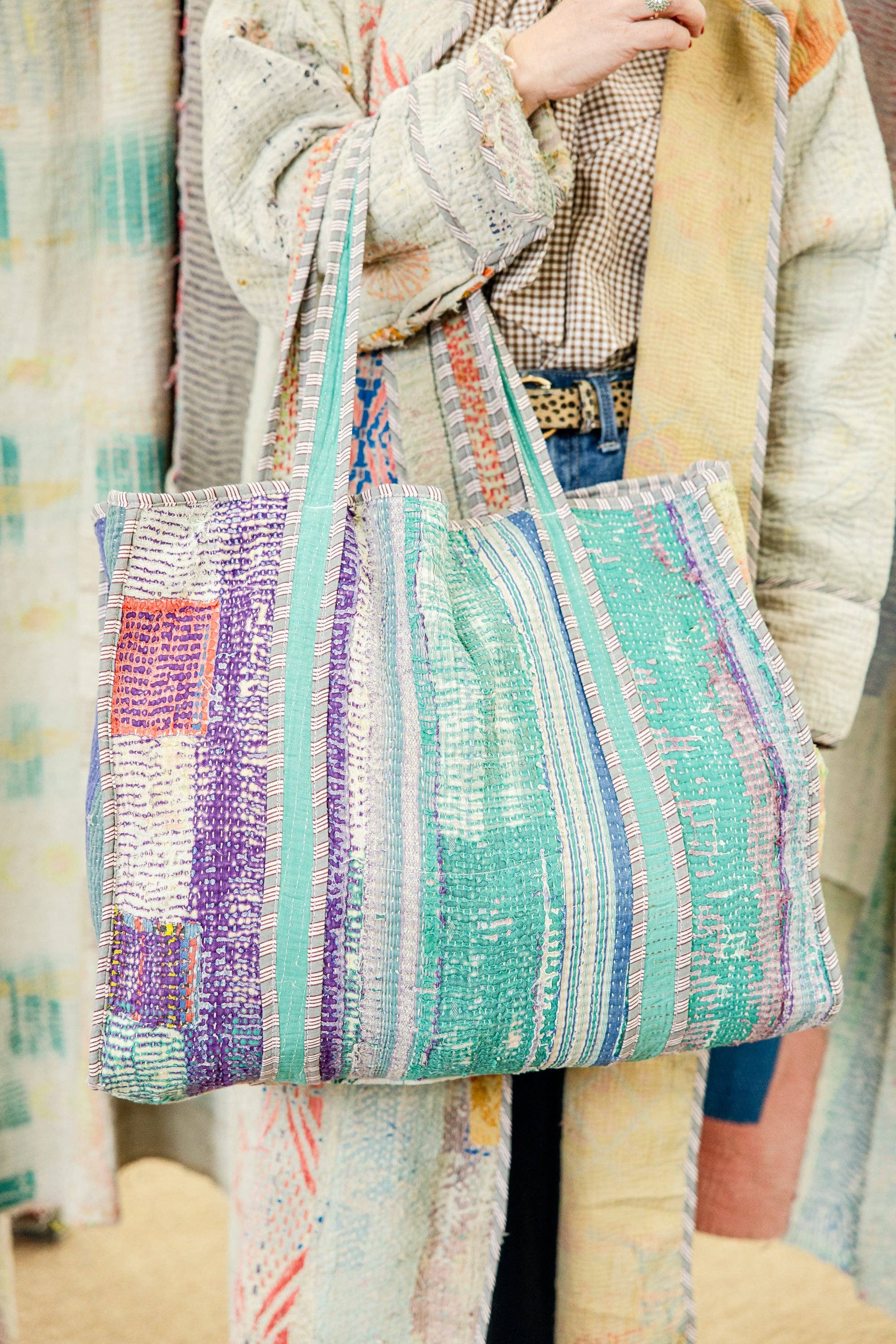 kantha tote bag
pool bag
beach bag
diaper bag
artsy style
unique style 
handmade tote bag
patchwork tote
artisan tote bag
vintage textile tote
kantha stitch tote
fair trade tote bag
sustainable tote bag
handmade market bag
one of a kind tote
ethical fashion accessory
upcycled textile tote
artisan made handbag
vintage fabric tote
boho tote bag
everyday carryall tote
handmade shoulder bag
eco friendly tote
travel tote bag
colorful patchwork tote