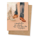 western wedding card, wedding card, congratulations card, stationery