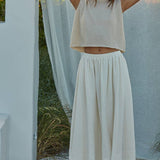 cream sweater tank, sleeveless knit top, lightweight sweater vest, cropped knit tank, crew neck sweater tank, neutral sleeveless sweater, boxy knit top, women's layering tank, casual knit shell, lightweight sleeveless knit