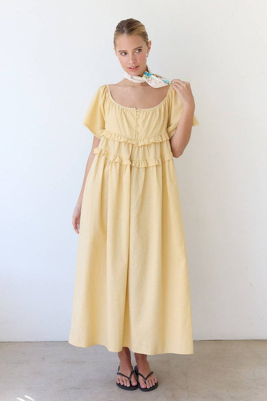 Daffodil Flowy Midi Dress