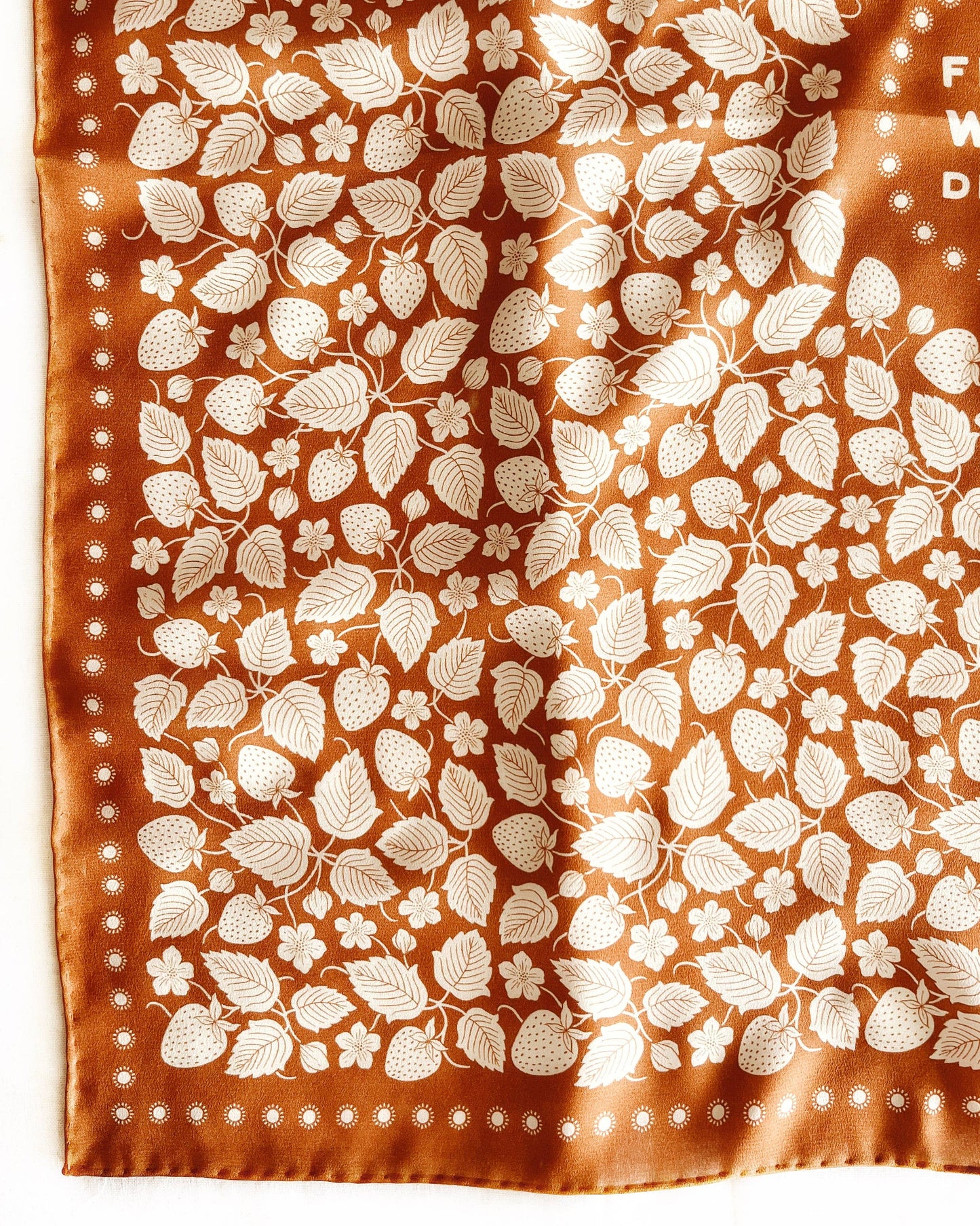 Strawberry Patch Silk Bandana