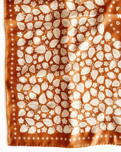Strawberry Patch Silk Bandana