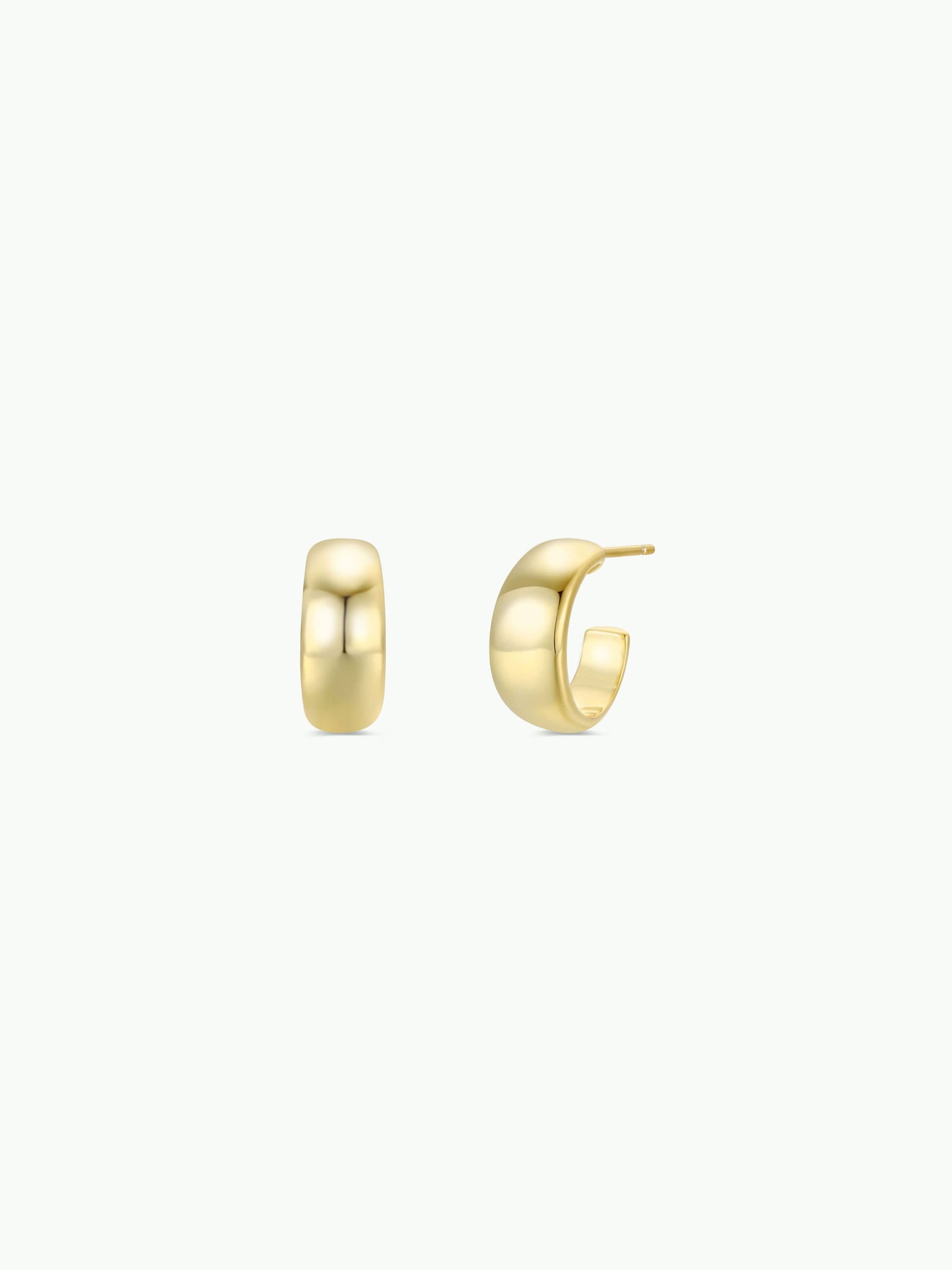 Sculpted Wide Hoops – Gold