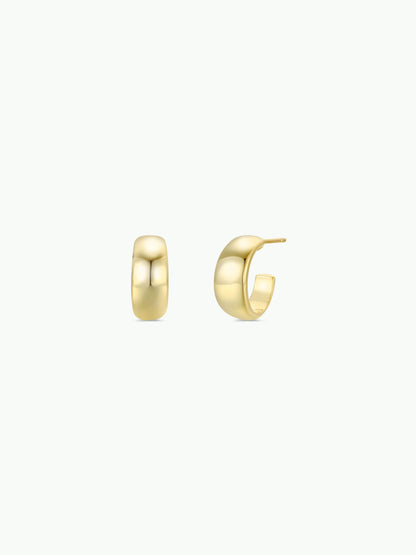 Sculpted Wide Hoops – Gold
