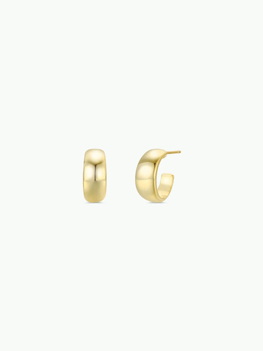 Sculpted Wide Hoops – Gold