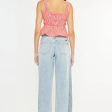 Parkway Wide Leg Colorblock Jeans