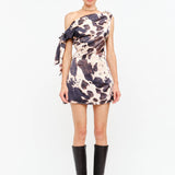 The Natasha Cow-Print Mini Dress