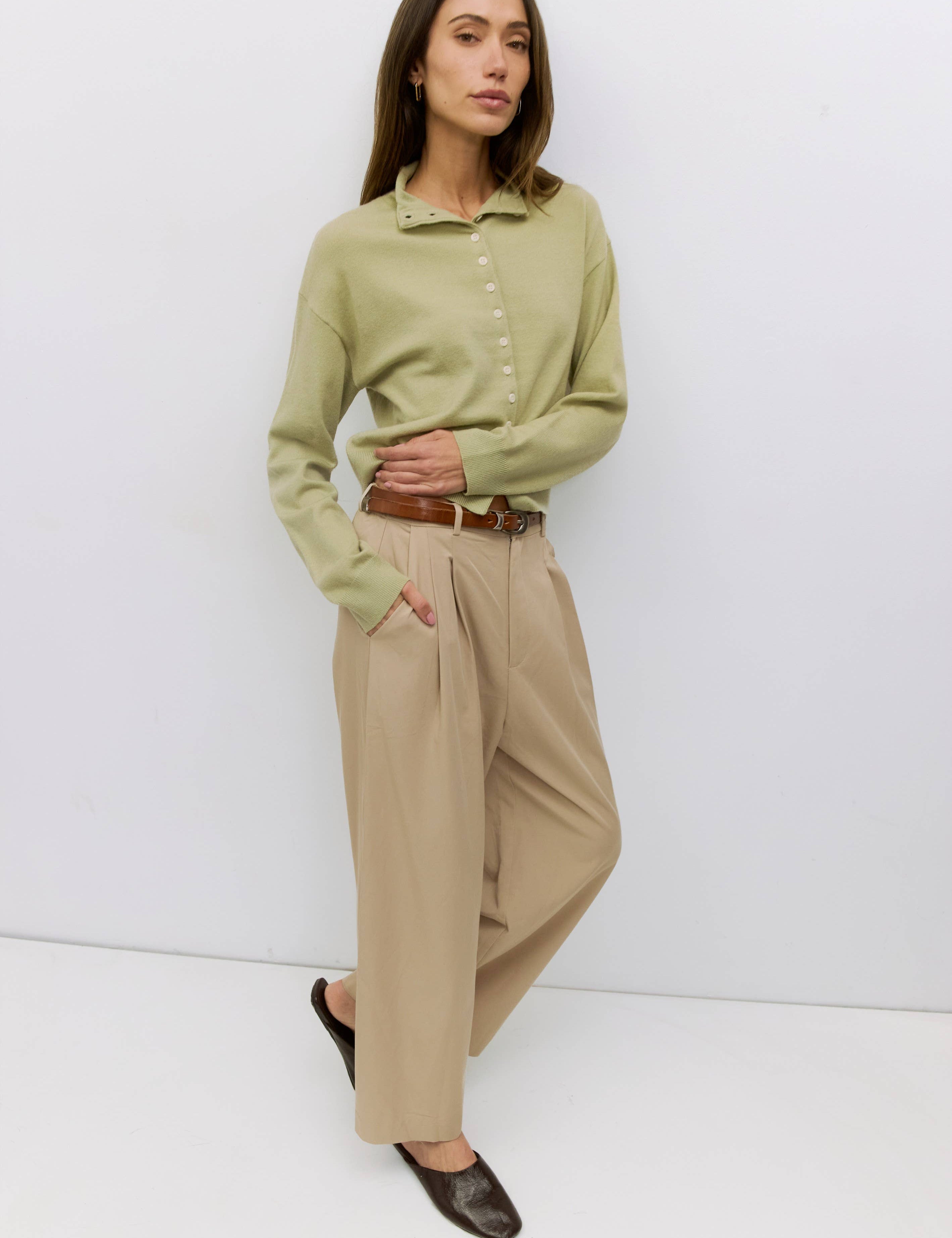 Kerry High-Neck Cardigan