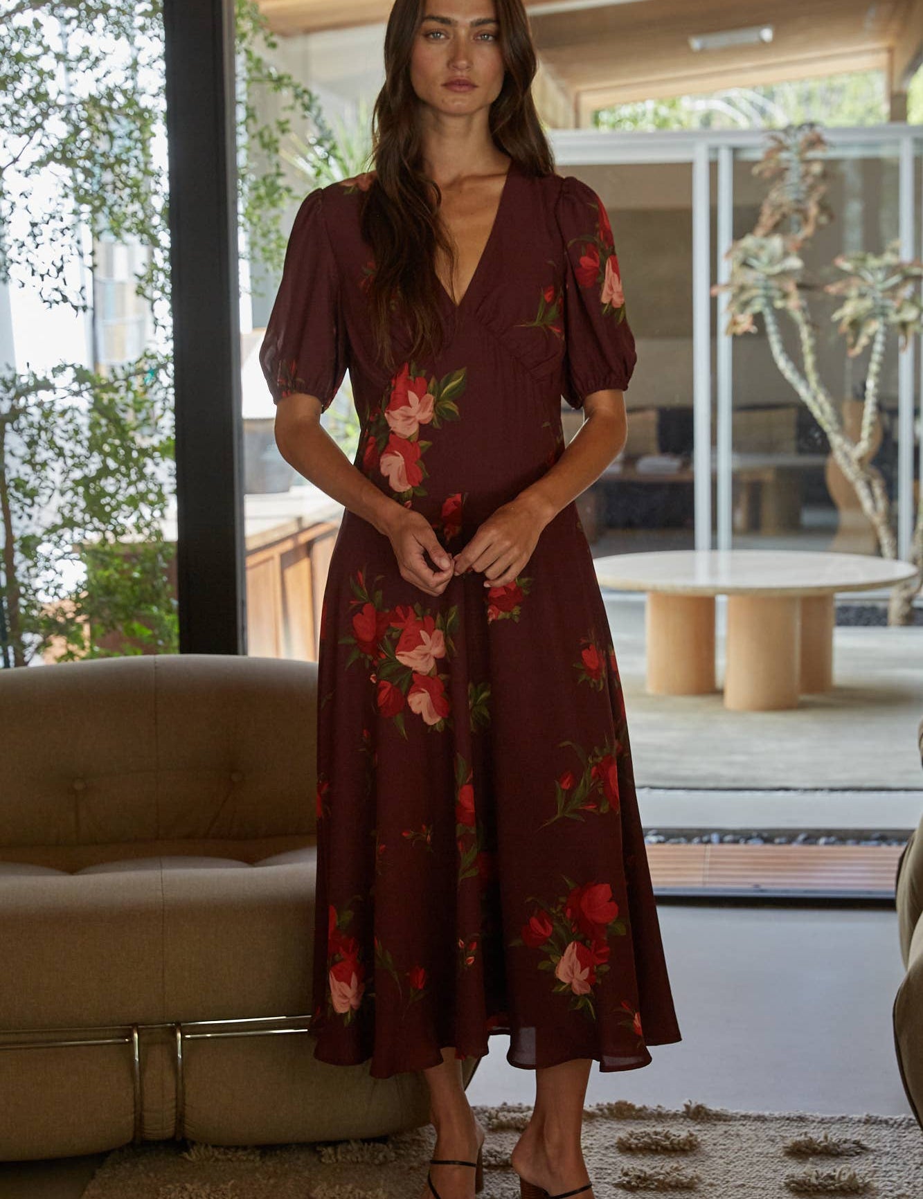 Twilight Peony Floral Maxi Dress