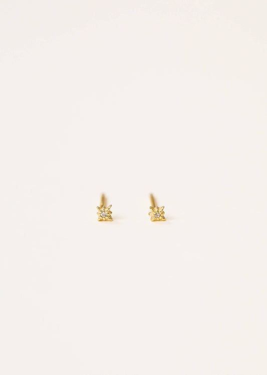 North Star Studs – Gold & CZ