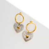 Sweetheart Mixed Metal Earrings