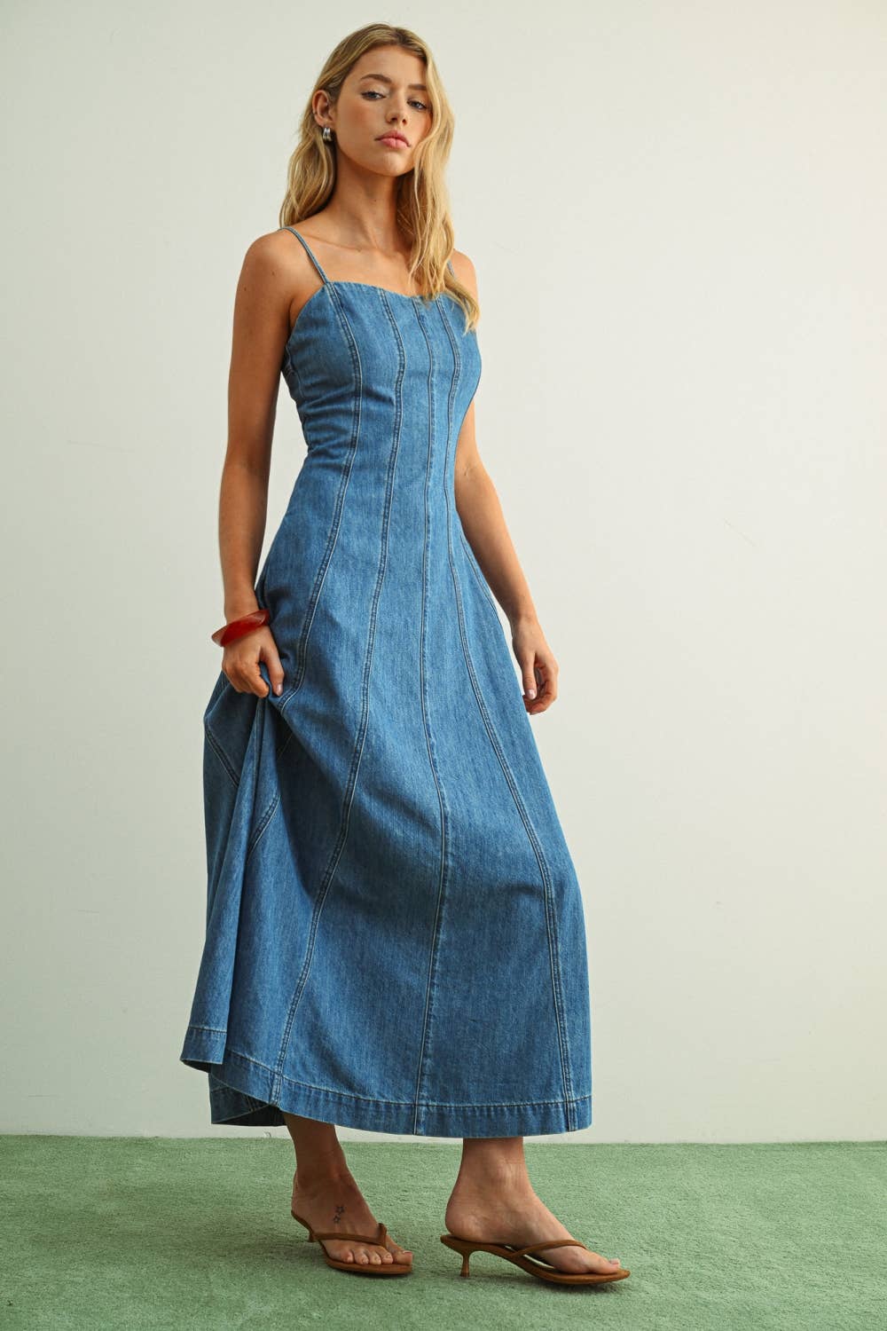 denim midi dress
a line denim dress
paneled denim dress
adjustable strap denim dress
lightweight denim dress
summer denim midi dress
cotton denim dress women
casual midi denim dress
denim dress with pockets
boutique denim dress