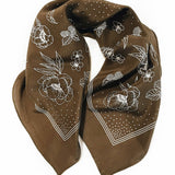 Flora West Printed Silk Bandana