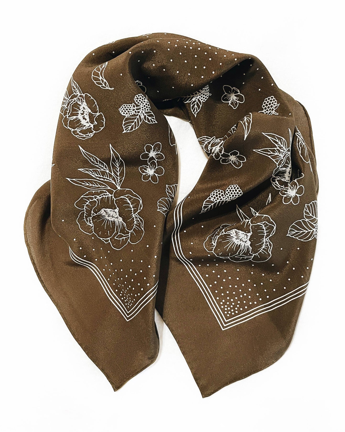 Flora West Printed Silk Bandana