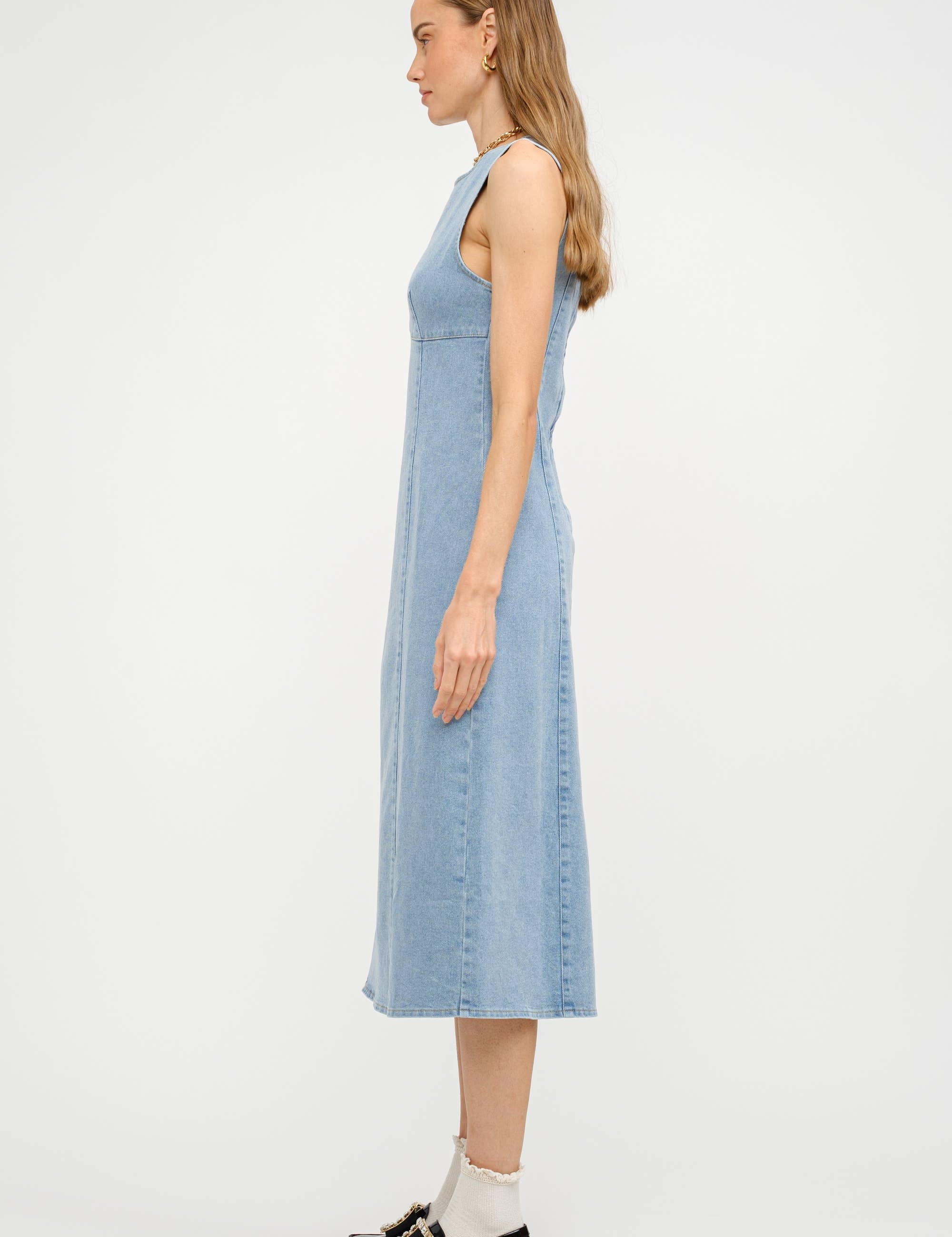 Colleen Denim Midi Dress