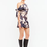 The Natasha Cow-Print Mini Dress
