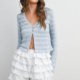 Abingdon Textured Ruffle Cardigan