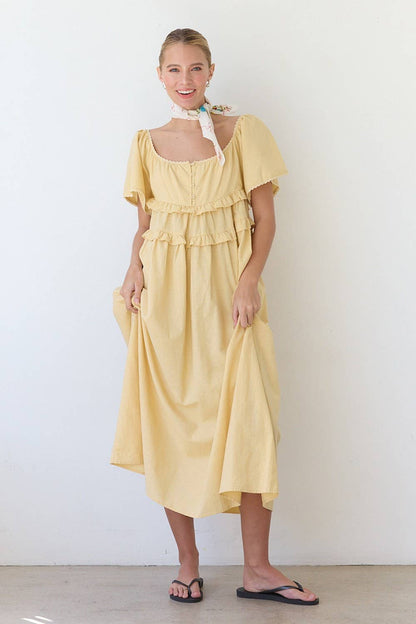 Daffodil Flowy Midi Dress