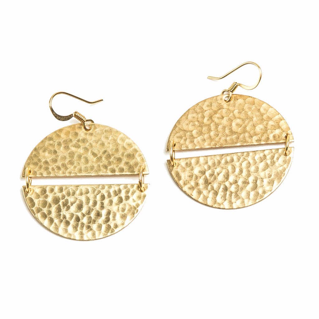 Linked Crescent Earrings