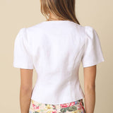 Chapel Button Up Linen Blouse
