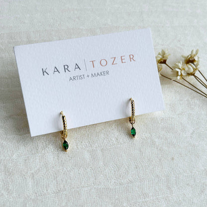 Colette Emerald Hoops