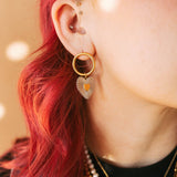 Sweetheart Mixed Metal Earrings
