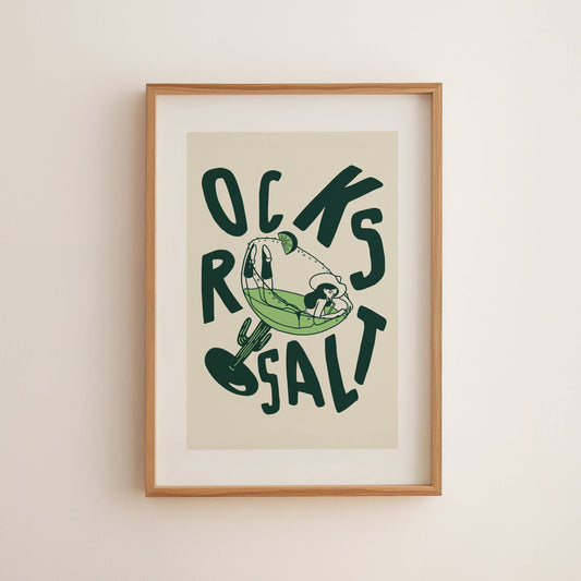 Cowgirl & Margarita Print | 5x7