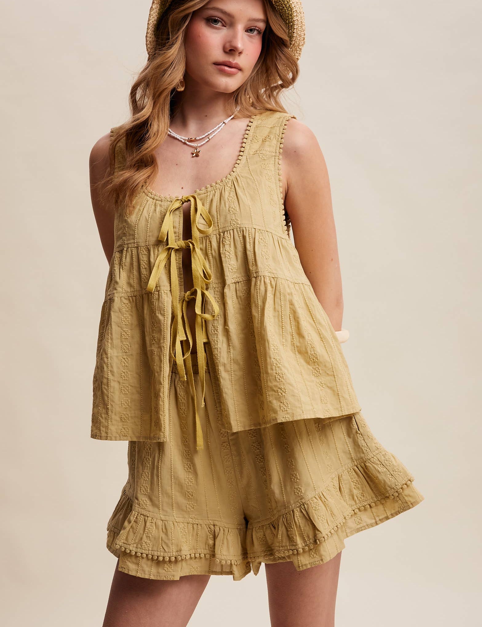 embroidered cotton babydoll top
boho tie front top
western inspired blouse
festival cotton top
tiered summer blouse
lightweight embroidered blouse
boutique boho top
matching set top
west of may top