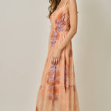 Peach Tree Midi Dress