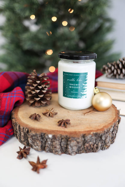 Snowy Woods Christmas Candle