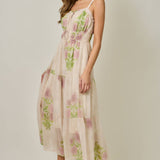 Peach Tree Midi Dress