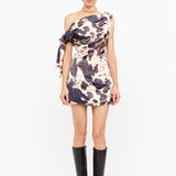 The Natasha Cow-Print Mini Dress