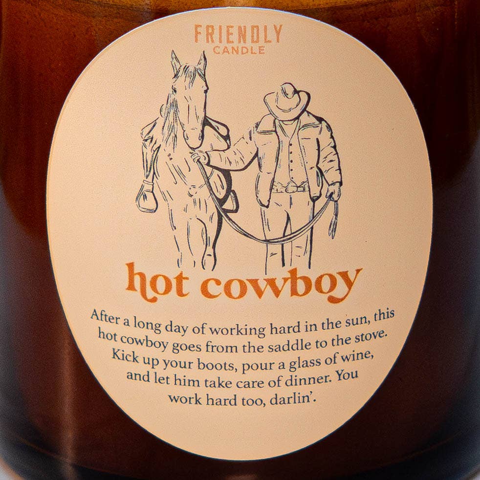 Hot Cowboy Soy Candle – Leather, Black Saffron & Violet
