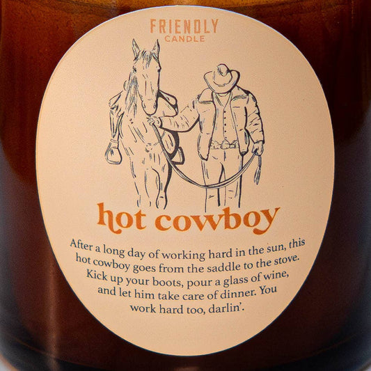 Hot Cowboy Soy Candle – Leather, Black Saffron & Violet