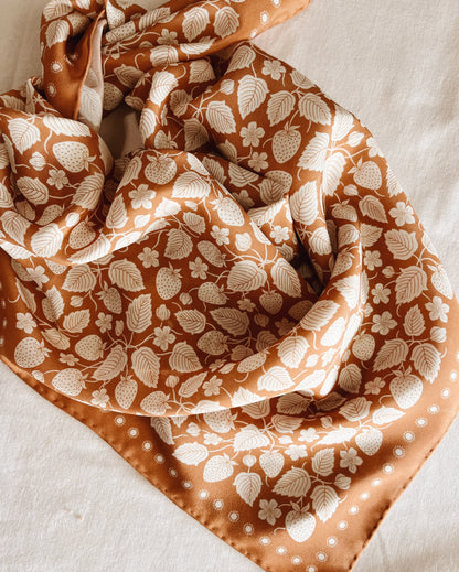 Strawberry Patch Silk Bandana
