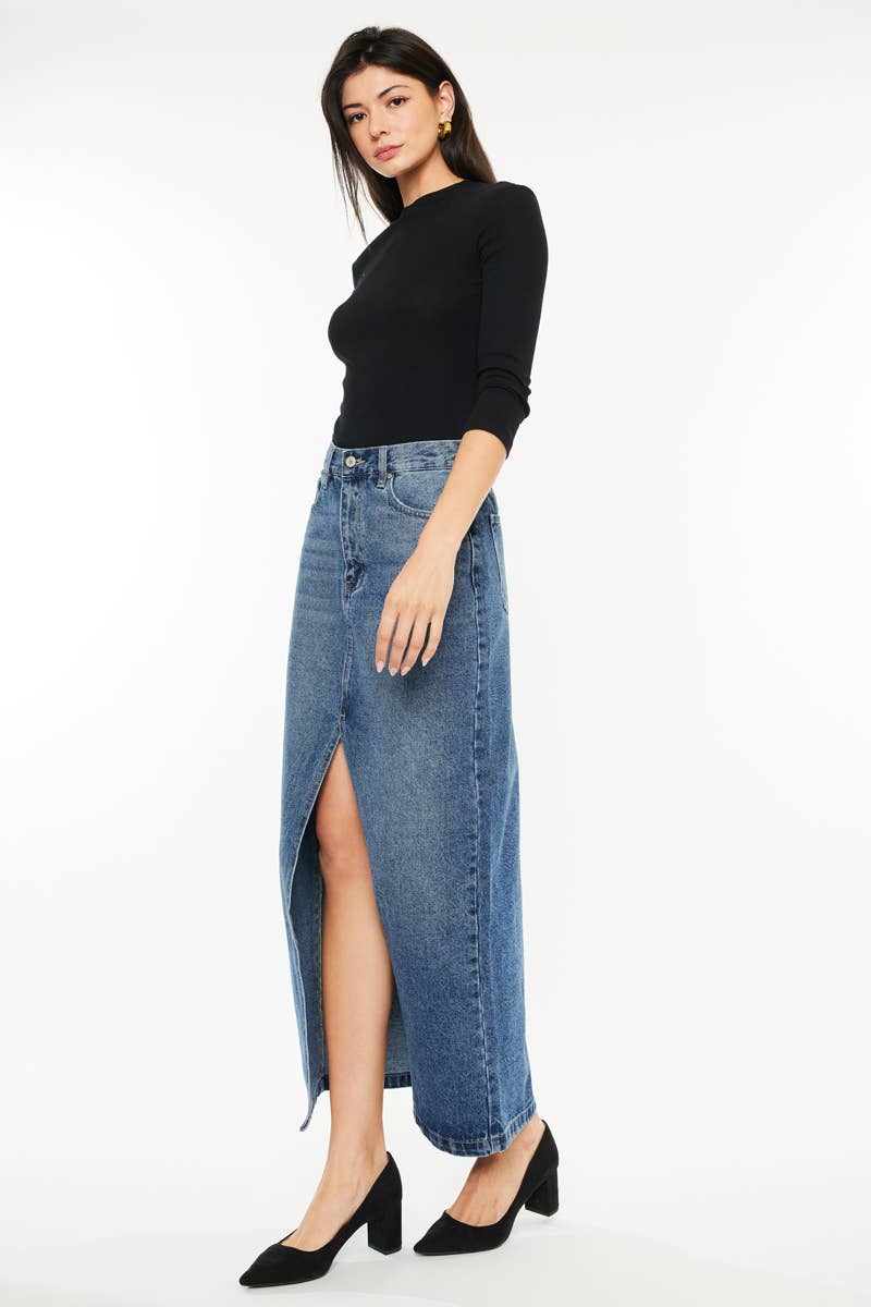 Harper Denim Maxi Skirt