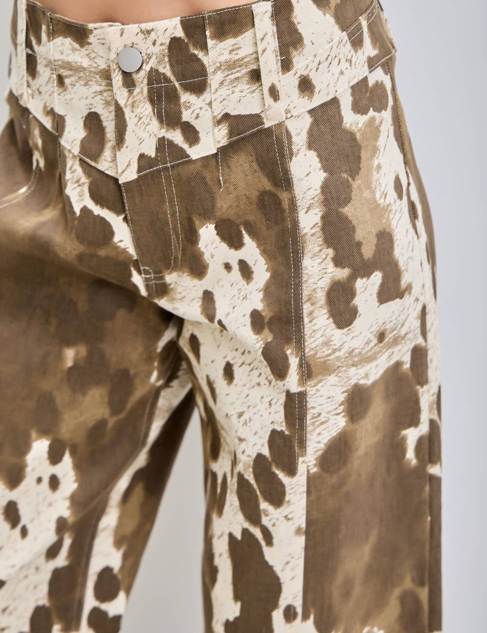 St. Paul Cowhide Wide Leg Jeans