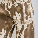 St. Paul Cowhide Wide Leg Jeans