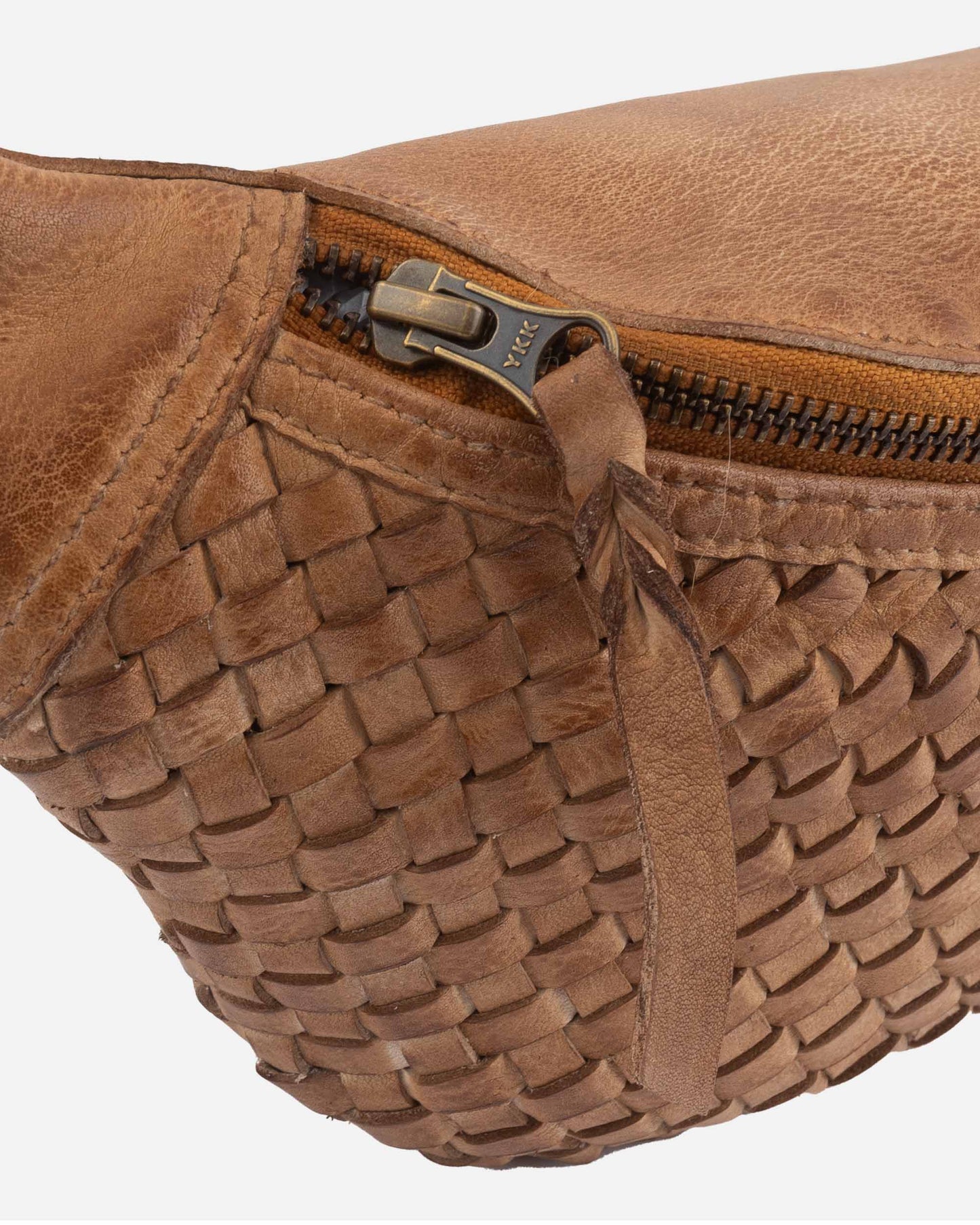 Hanna Woven Leather Belt Bag