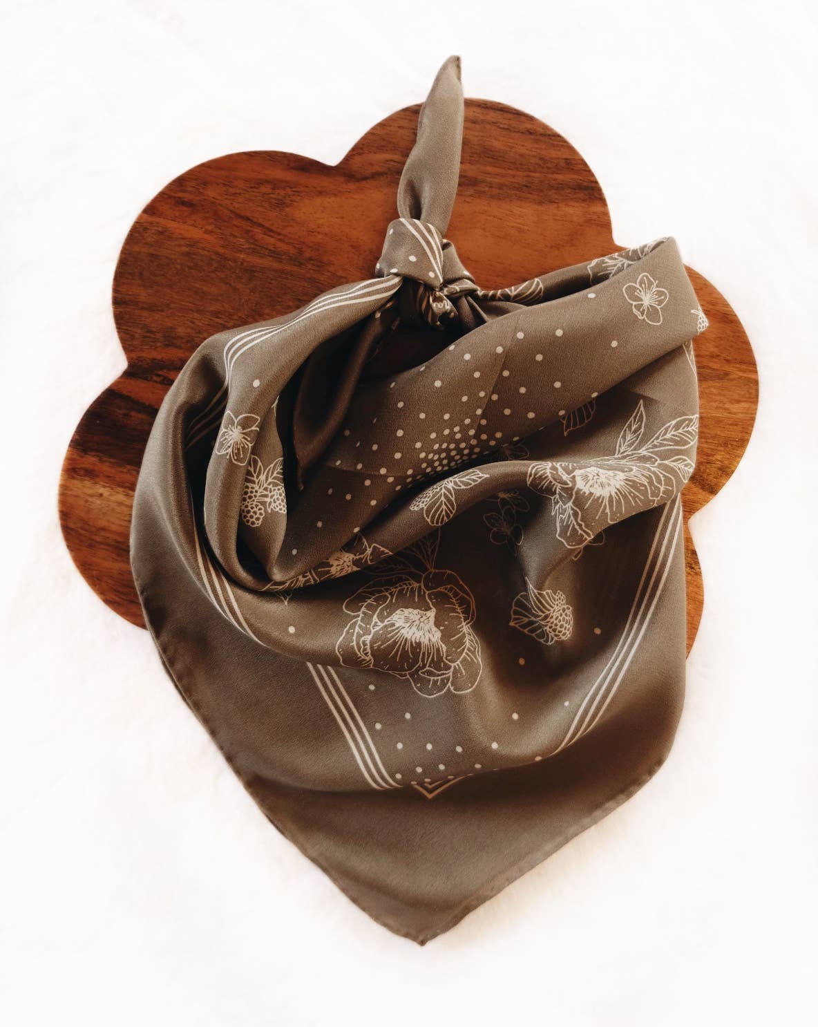 Flora West Printed Silk Bandana