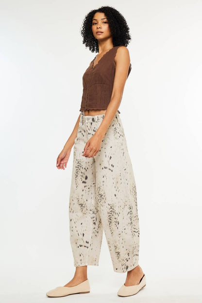 Tobacco Row Animal Print Horseshoe Jean